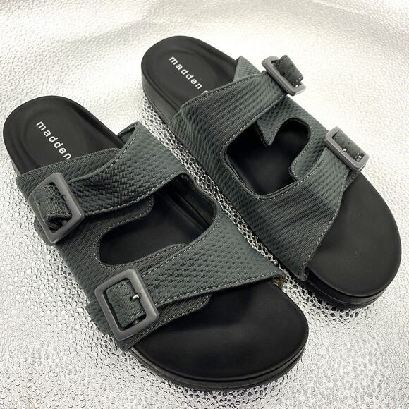 Steve Madden Chase Arizona Slide Sandal Women Size 8 Gray Neoprene Slip on Flat - Picture 1 of 11